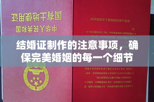 石首结婚证制作的注意事项，确保完美婚姻的每一个细节