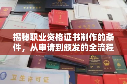 石首揭秘职业资格证书制作的条件，从申请到颁发的全流程解析